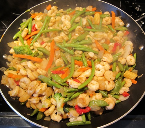 shrimp stir fry recipe with frozen vegetables