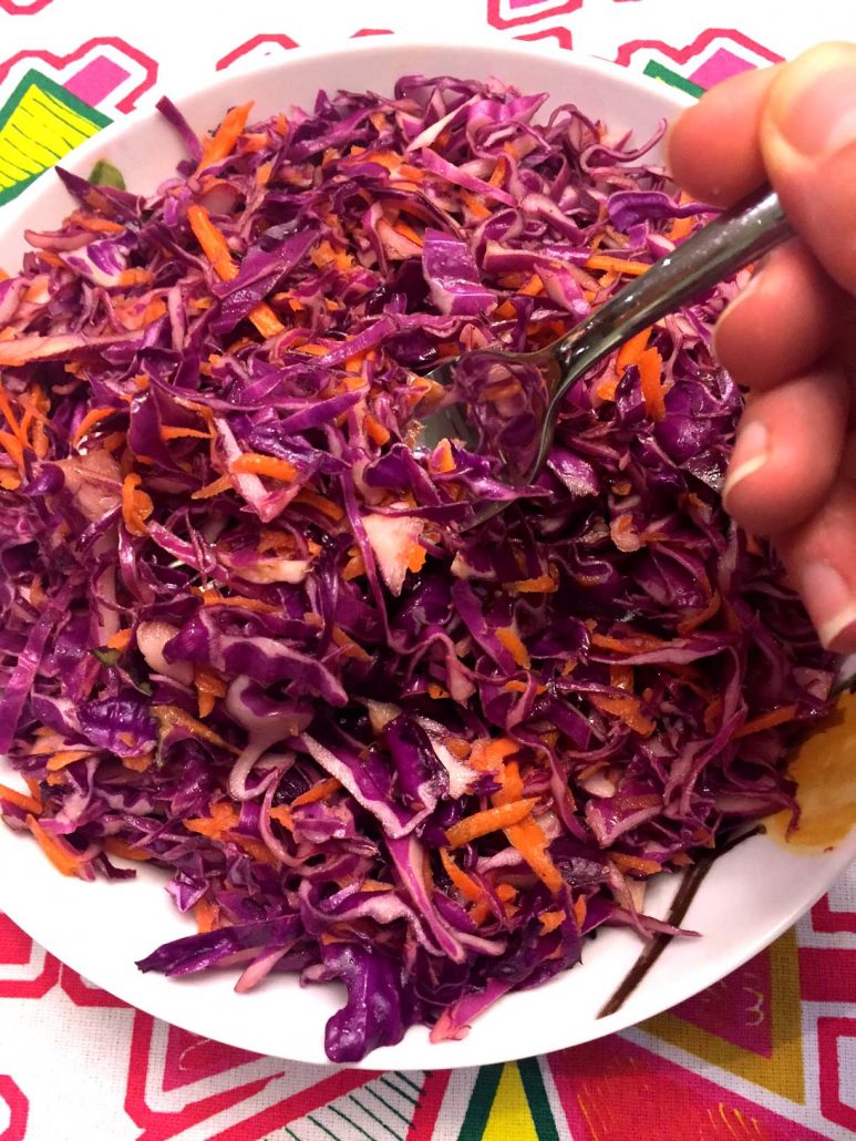 Red Cabbage And Carrots Coleslaw Recipe - Easy And Best Ever!