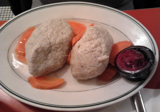 gefilte fish at the bagel restaurant