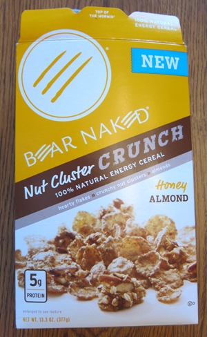 bear naked nut cluster crunch cereal package