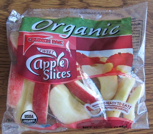 bag of organic apple slices from costco