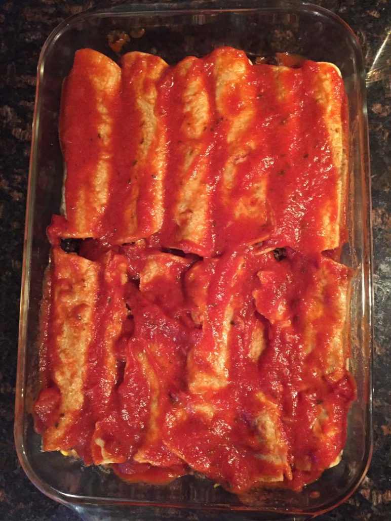 tomato sauce enchiladas