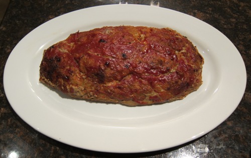 turkey meatloaf on a platter