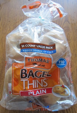 package of Thomas Bagel Thins from Costco