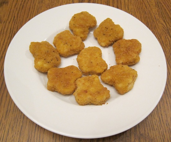 chicken nuggets on the plate