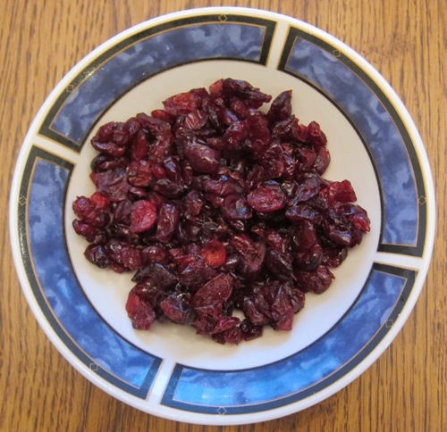 craisins dried cranberries in a bowl