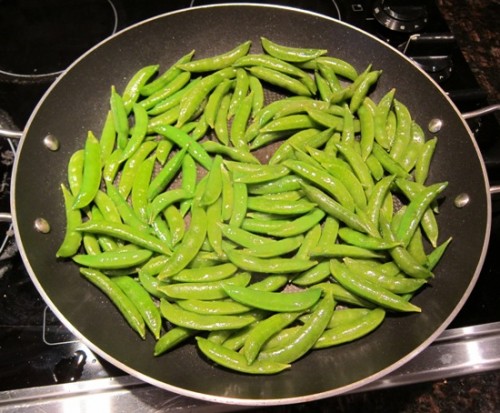 garlic sugar snap peas