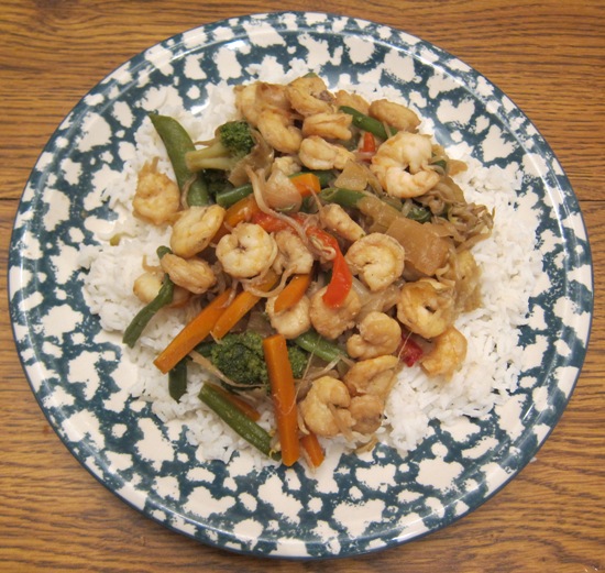 shrimp stir fry with bean sprouts