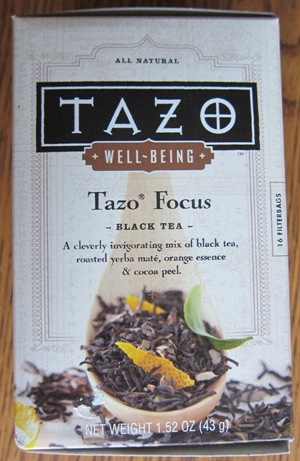 tazo focus black tea package
