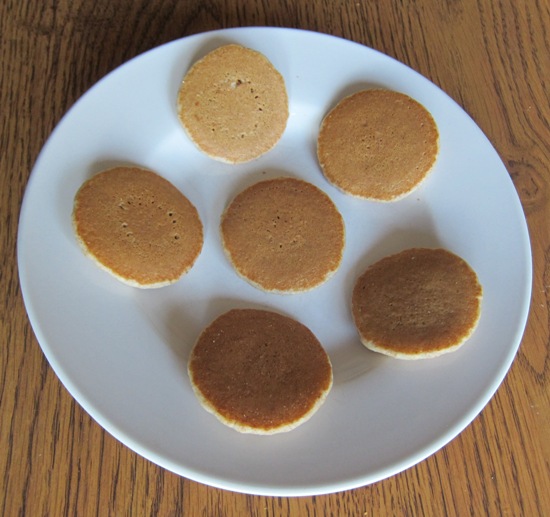 mini pancakes on the plate