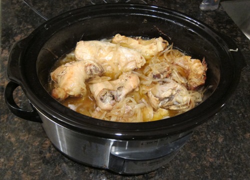 Two Ingredient Slow Cooker Chicken Onion Stew Recipe