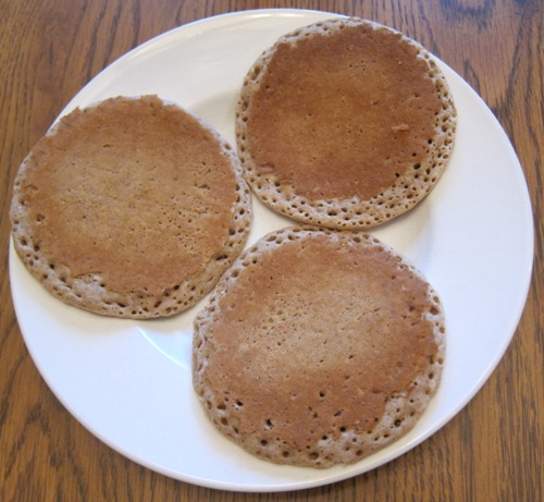 whole foods organic whole wheat pancakes on a plate