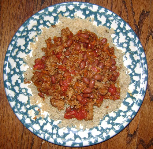 chili con carne on a plate