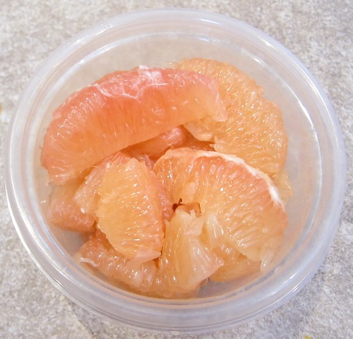 how to peel grapefruit, remove skin and cut into sections