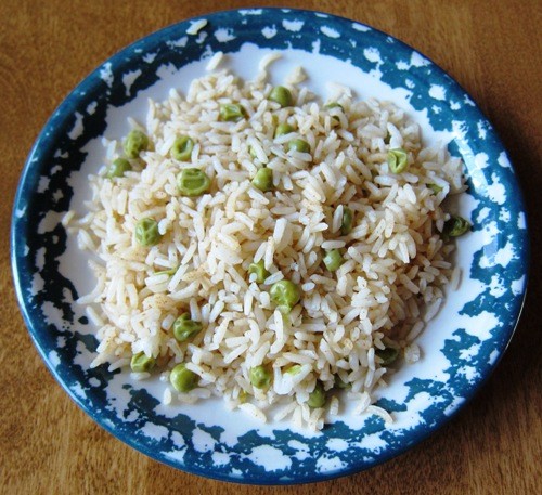 how to make rice recipe with green peas