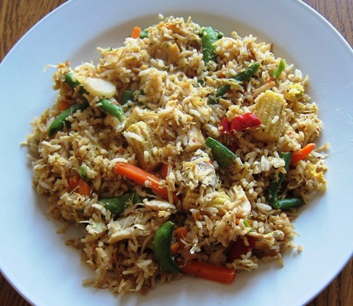 chicken fried rice recipe with frozen vegatables