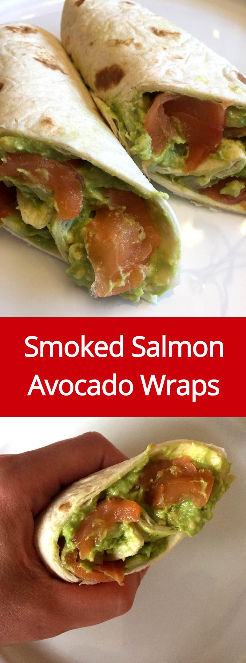 Smoked Salmon And Avocado Tortilla Rolls Recipe - these wraps are so easy to make and so yummy! | MelanieCooks.com