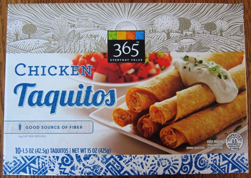 whole foods 365 frozen chicken taquitos