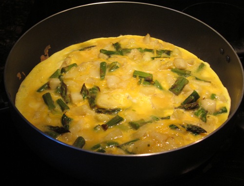 omelette recipe with asparagus potatoes cheese