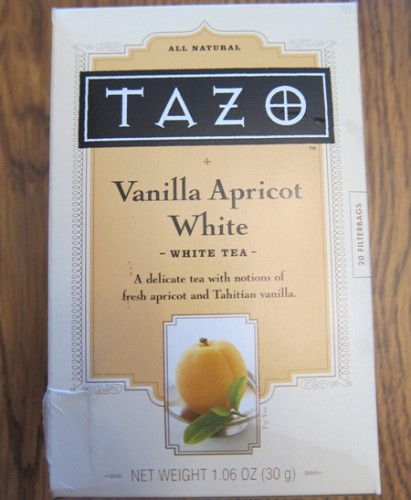 tazo vanilla apricot white tea package