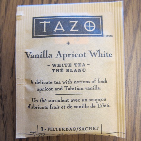 tazo vanilla apricot white tea individual