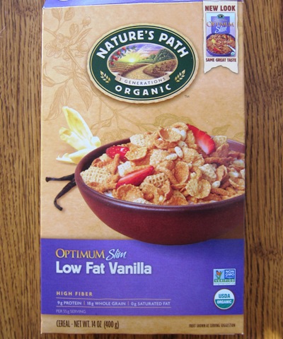 Nature’s Path Organic “Optimum Slim” Low Fat Vanilla Cereal