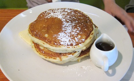 simple cafe kids menu pancakes