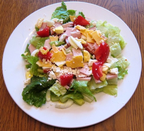 Chopped Salad With Chicken And Roasted Peppers