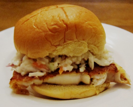 how to make tilapia fish sandwich with coleslaw