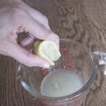 squeezing a lemon