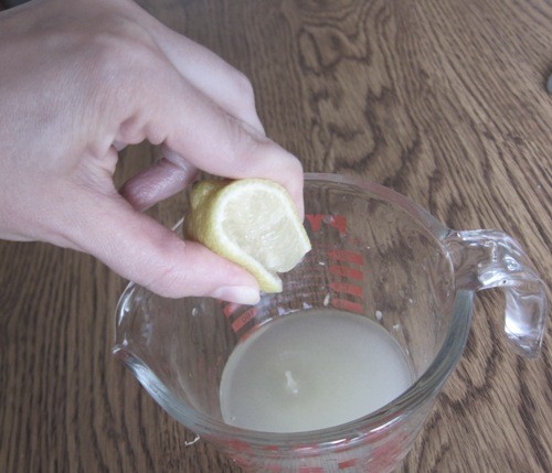 squeezing a lemon