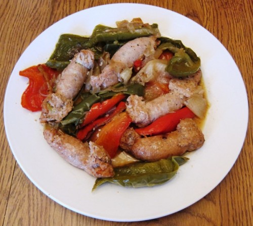 Roasted Italian Sausage With Onions And Peppers