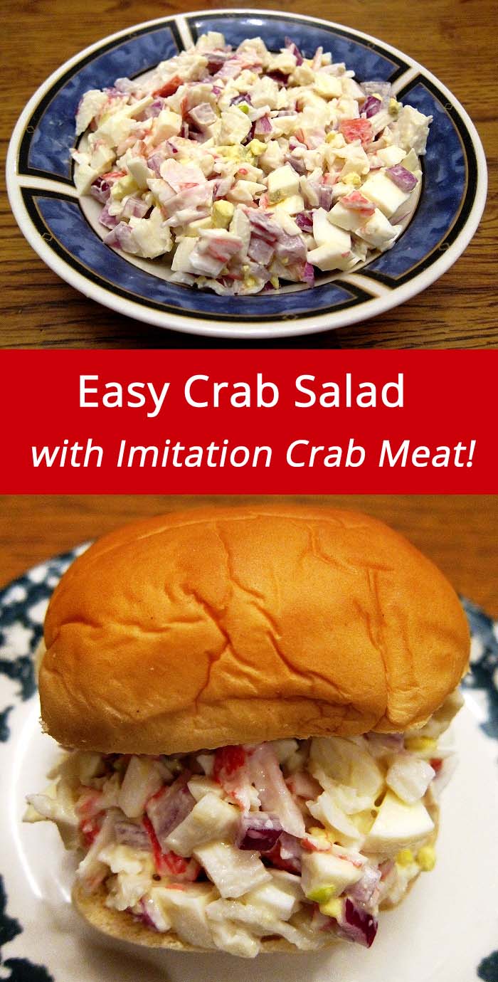 Easy Crab Salad Recipe With Imitation Crab Or Canned Crab Meat | MelanieCooks.com