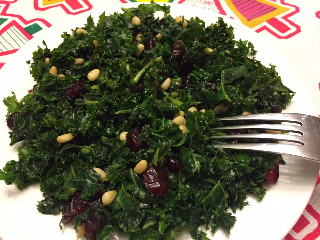 Cranberry Pine Nuts Kale Salad