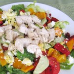 Chicken Main Dish Salad With Roasted Red Peppers