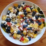 Cottage Cheese With Blueberries And Peach