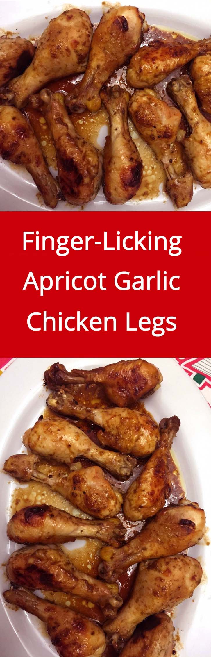 These are so finger-lickin' good! The apricot garlic marinade is amazing! These chicken legs are my perfect weeknight dinner!
