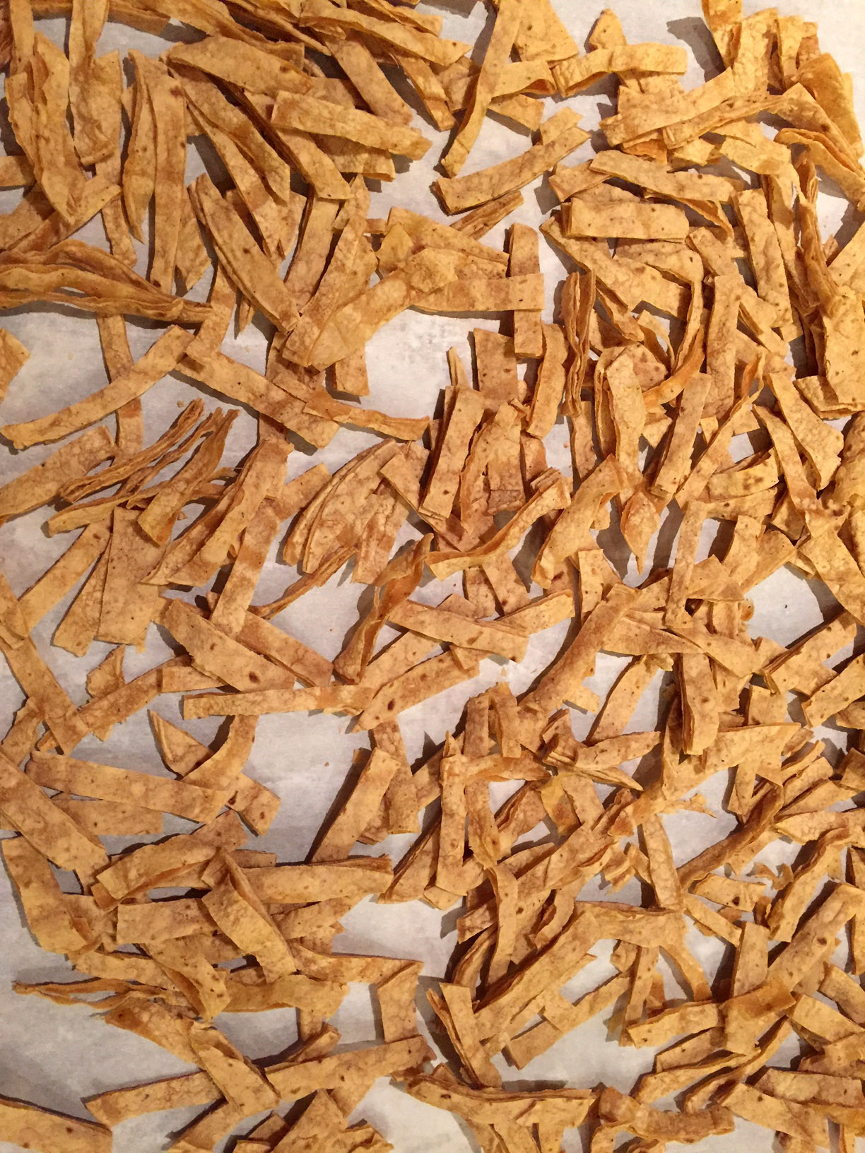 Corn Tortilla Strips For The Chicken Tortilla Soup