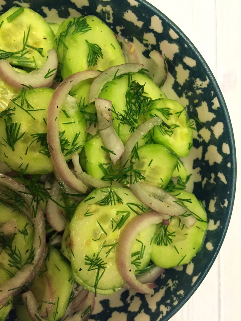 Cucumber Dill Onion Salad Recipe