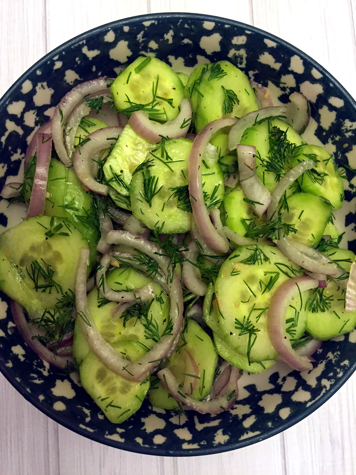 Easy Healthy Cucumber Dill Salad Recipe With Red Onion