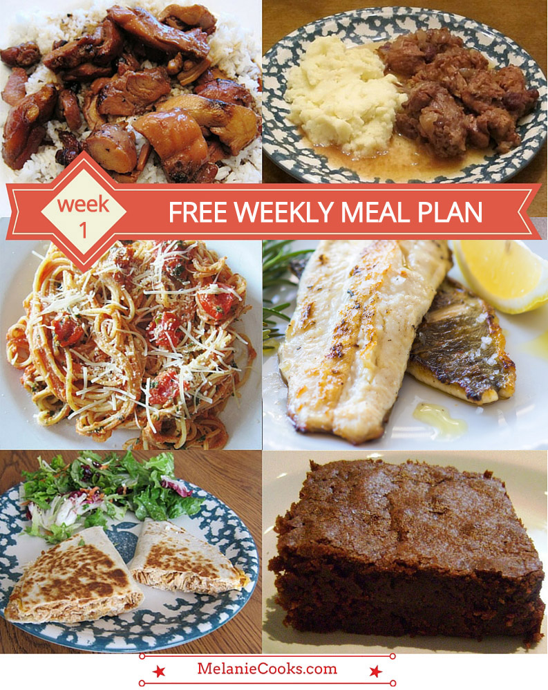 free weekly meal plans and dinner ideas