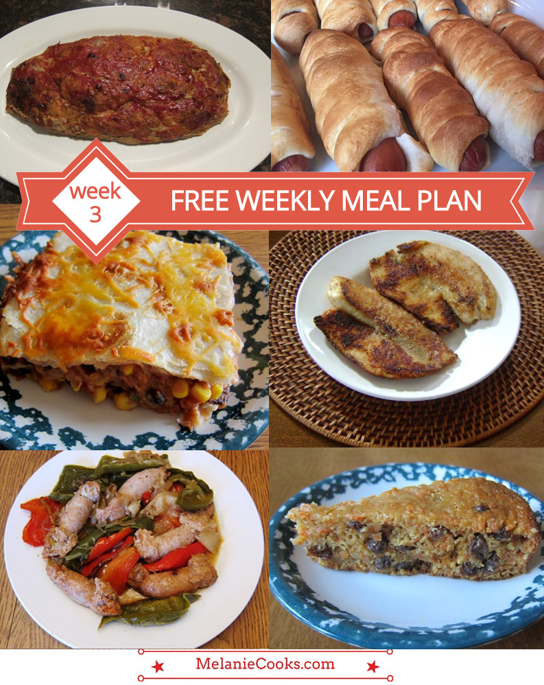 Free Weekly Meal Plan - Week 3 Menu