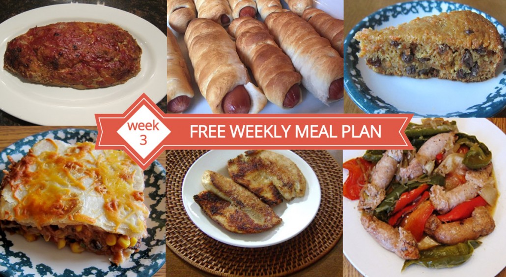 Free Weekly Meal Plans - Menu For Week 3