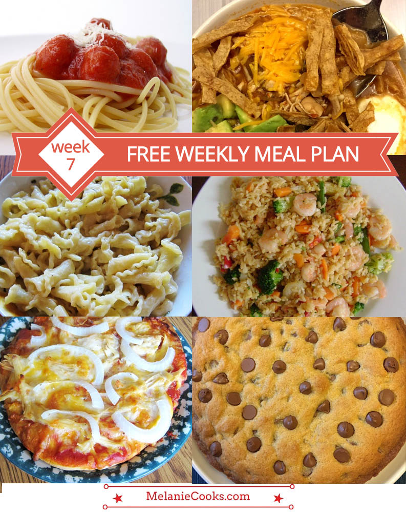 Free Weekly Meal Plan - Menu For Week 7