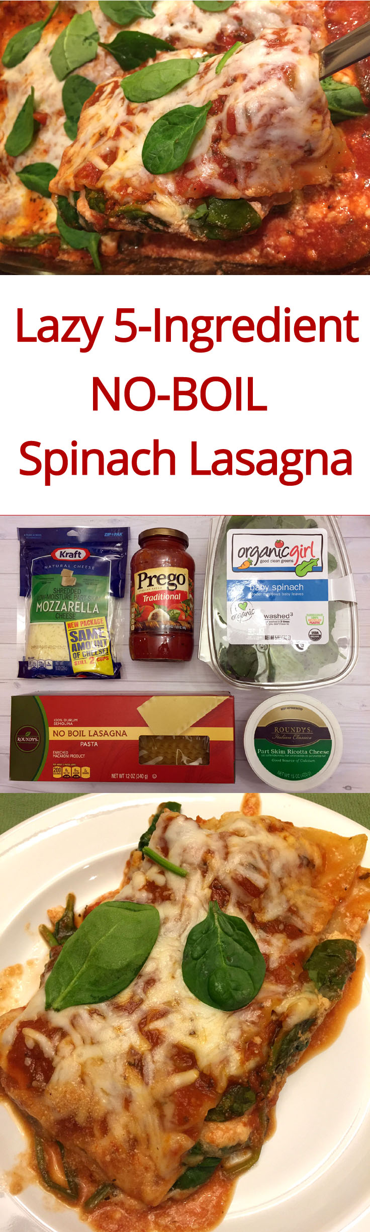 Lazy 5-Ingredient No-Boil Spinach Lasagna Recipe – Melanie Cooks