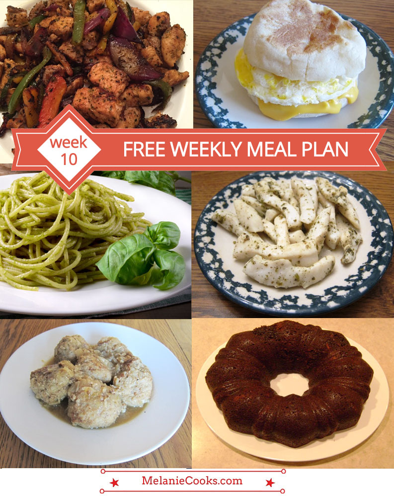 FREE Meal Plan - Week 10 Dinner Ideas