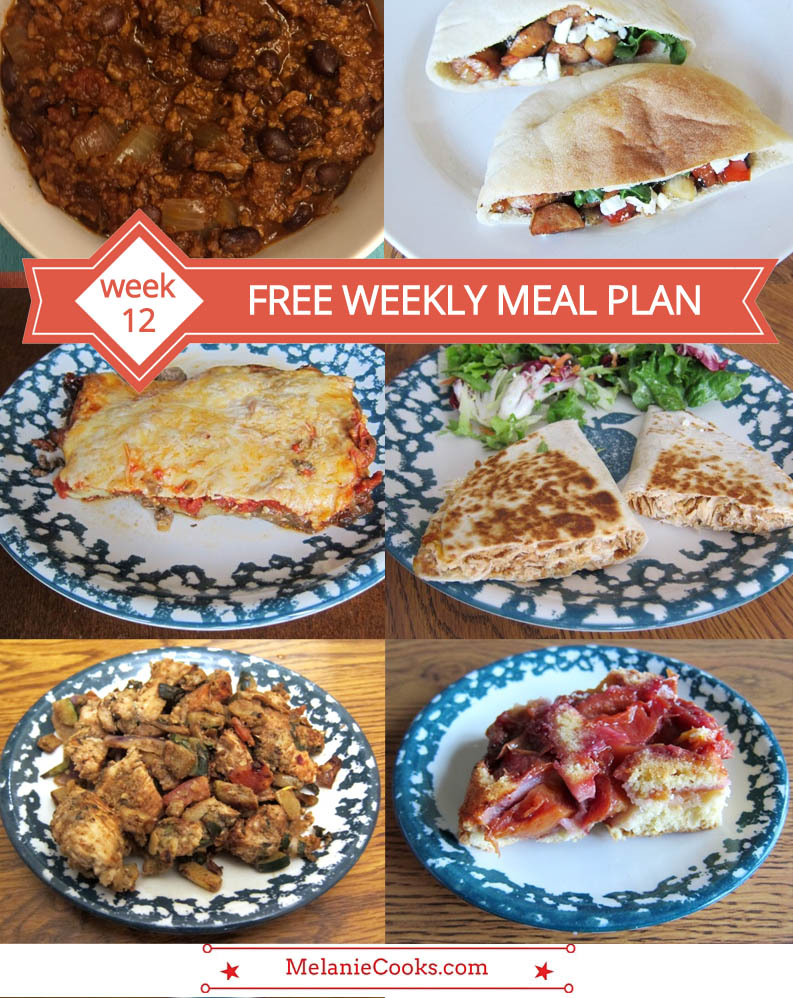 Free Weekly Meal Plans - Week 12
