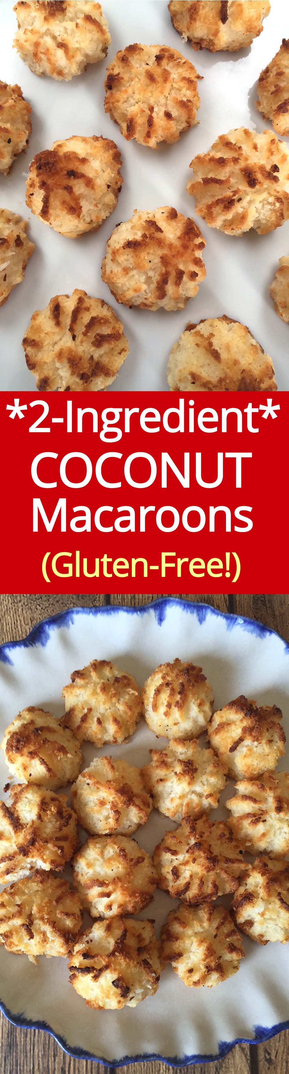 2-Ingredient Coconut Macaroons - amazing gluten-free cookies from MelanieCooks.com! #glutenfree #coconut #macaroons