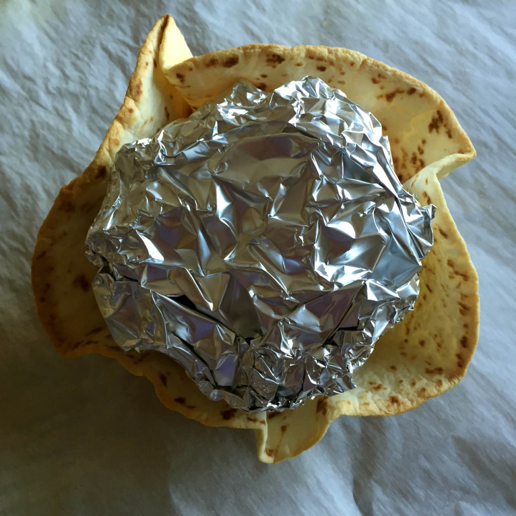 Tortilla Shell Taco Salad Bowl - Just Baked!