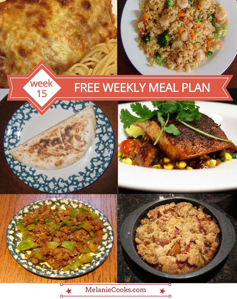 Free Weekly Meal Plan - Menu For Week 15